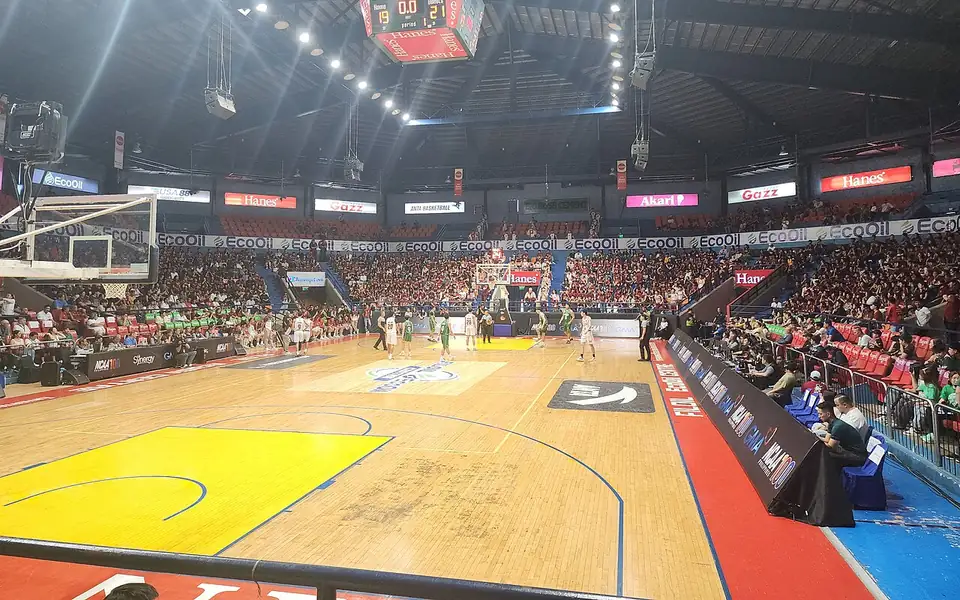 Basketball game at the Filoil EcoOil Centre in San Juan, Metro Manila
