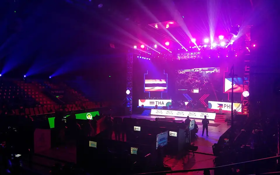 SEA Games esports stage featuring the Philippines