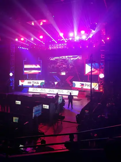 SEA Games esports stage featuring the Philippines
