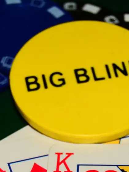 Big blind button on a poker table